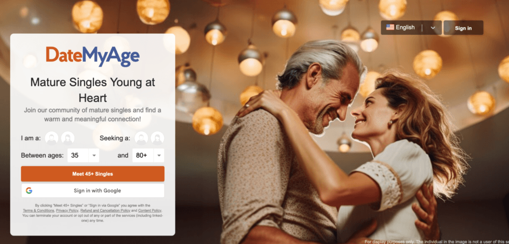 Geared towards people aged 40 and up, Date My Age is a great choice for dating seniors.