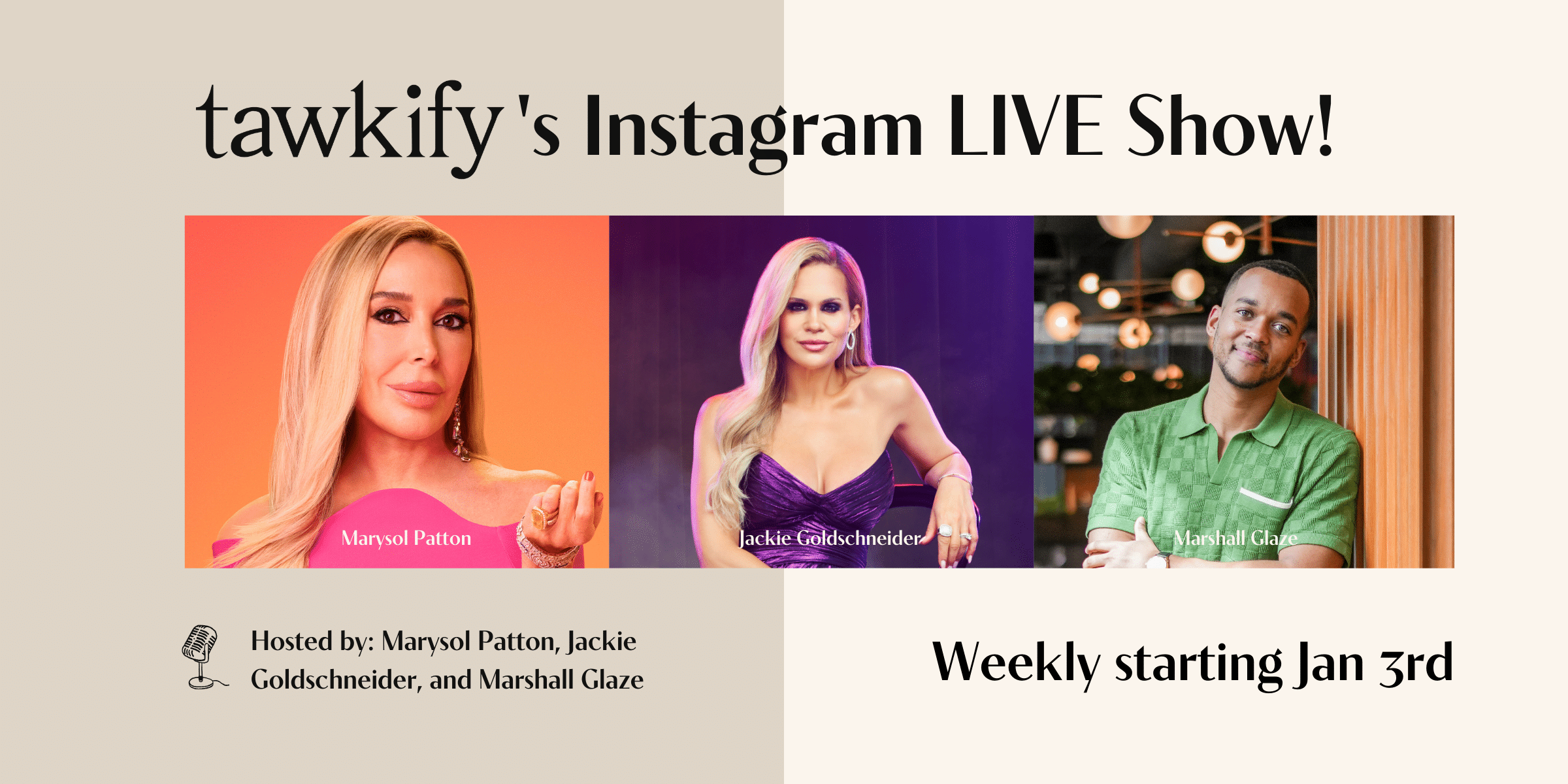 Ready for the dating and relationships show you’ve been waiting for? Learn more about our new Instagram Live show with celebrity hosts.