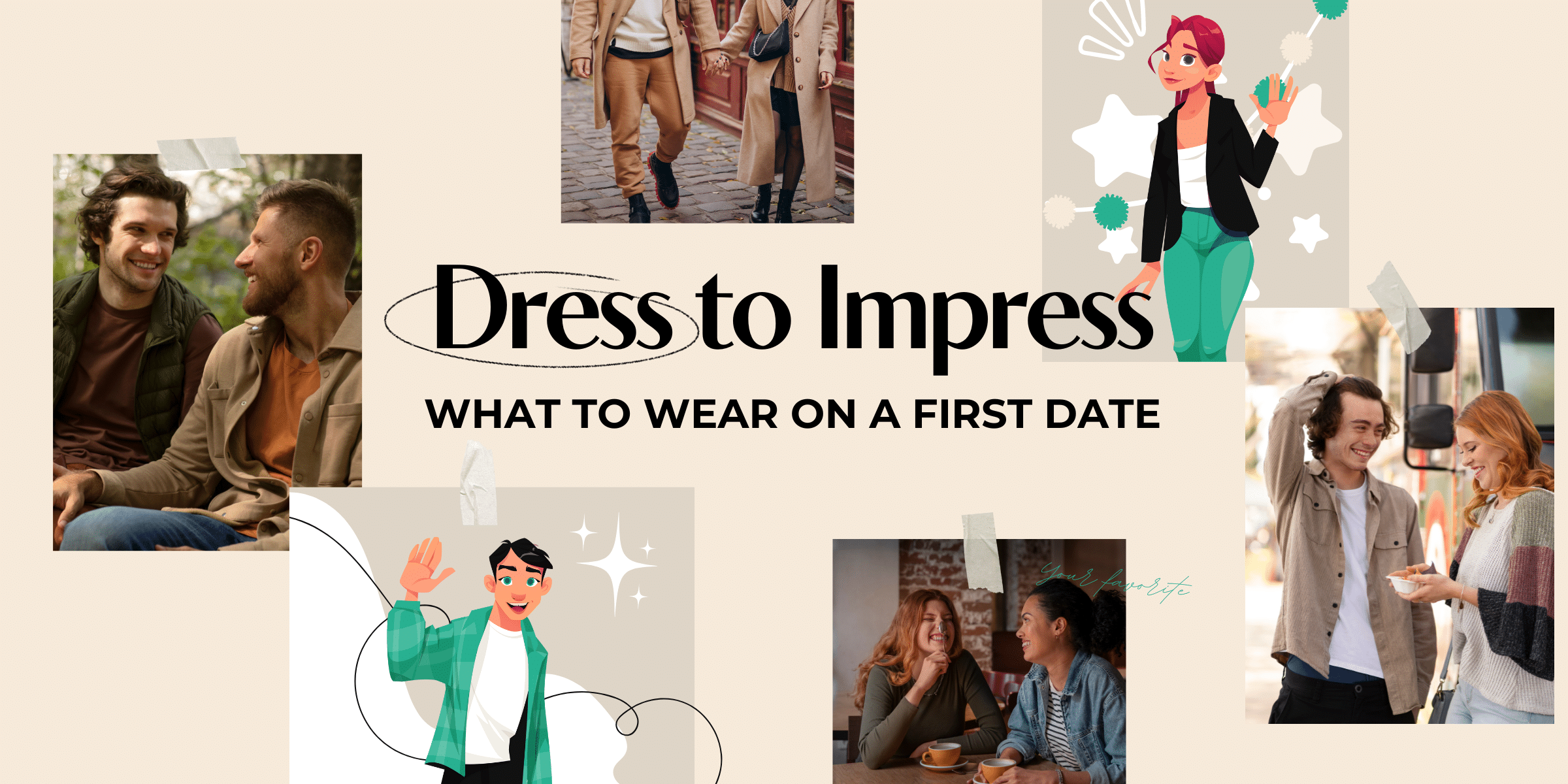 Check out our guide if you’re wondering what to wear on a first date. We have all the best tips to help you make a good first impression!